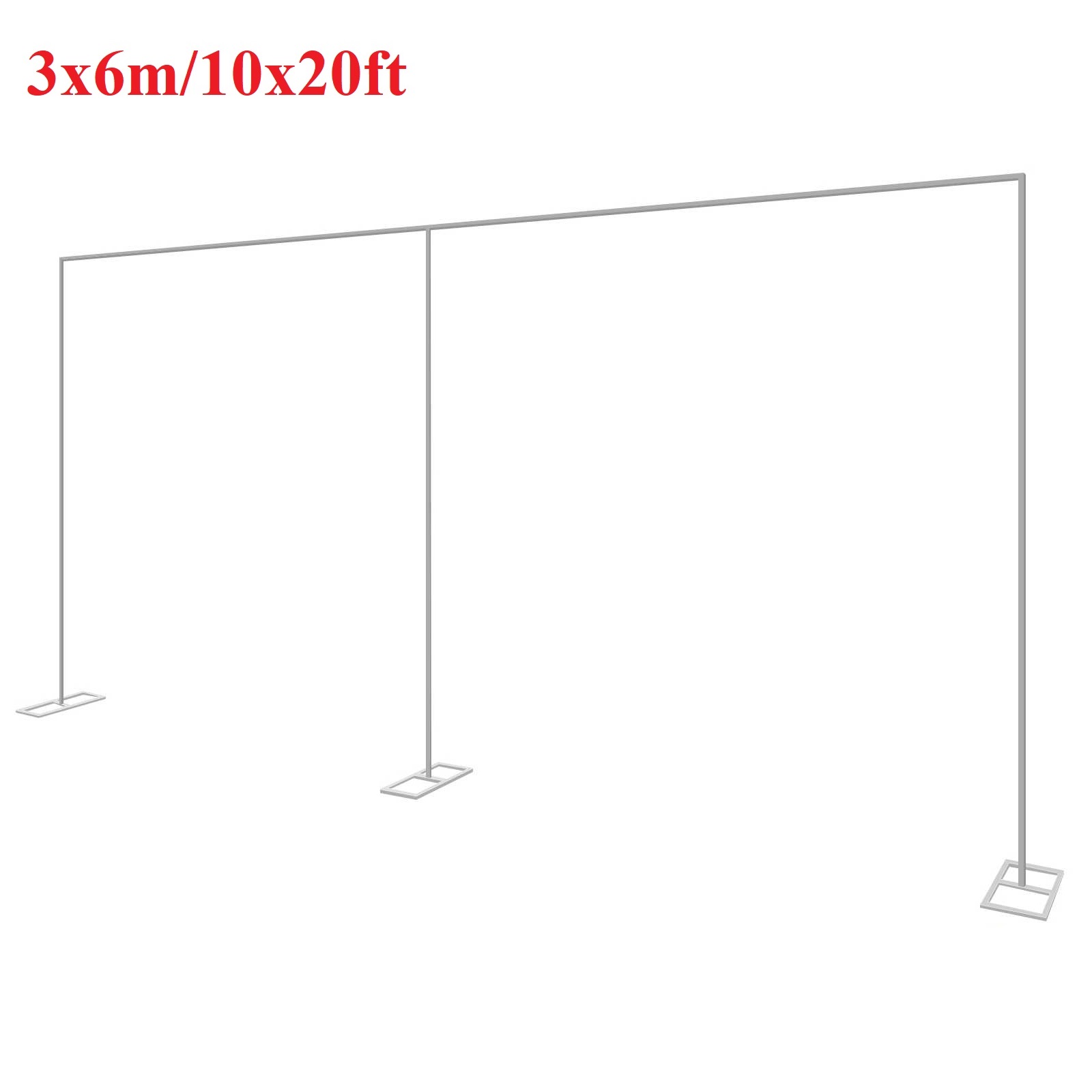 Confetti Balloon Set - 3x6 متر/10x20ft المعادن الزفاف قوس حامل