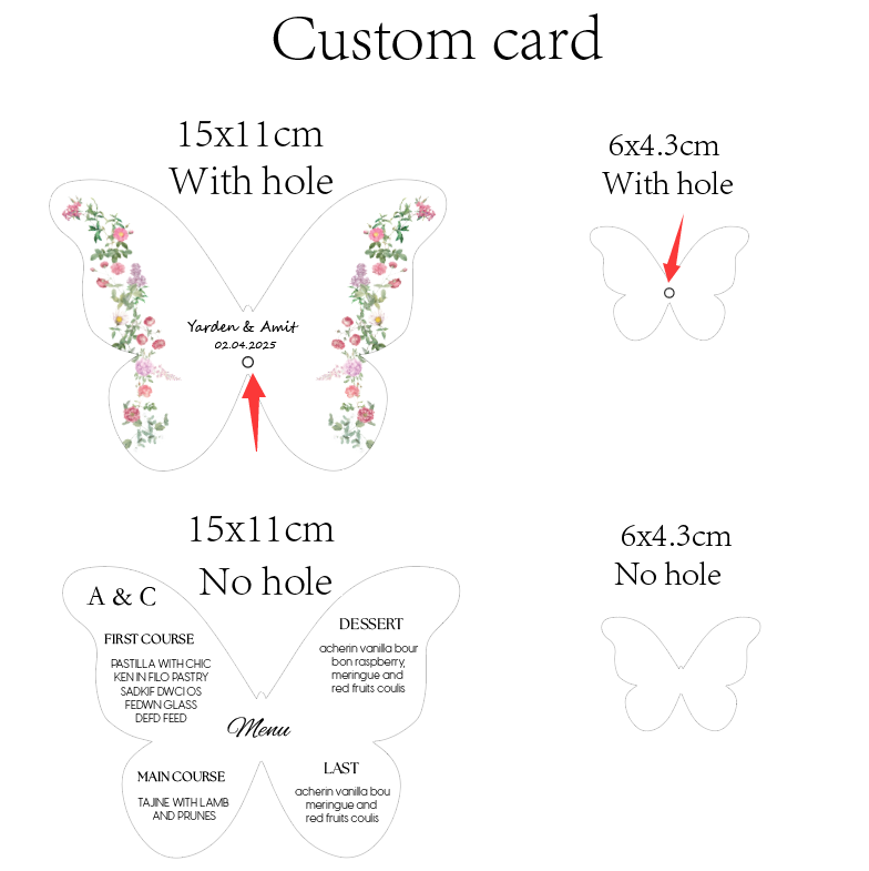 قائمة فراشة أنيقة مخصصة دعوة ز - مراجعة Wedding Supply Business وسعره