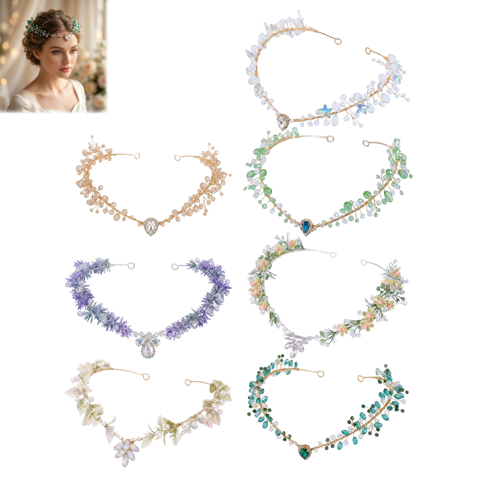إكسسوار شعر للعروس، تاج كريستا - مراجعة Wedding Party Supply وسعره