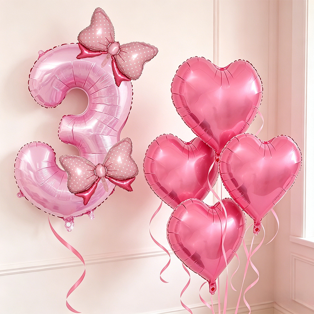 زينة حفلات بفيونكة وردية، بالو - مراجعة Confetti Balloon Set وسعره