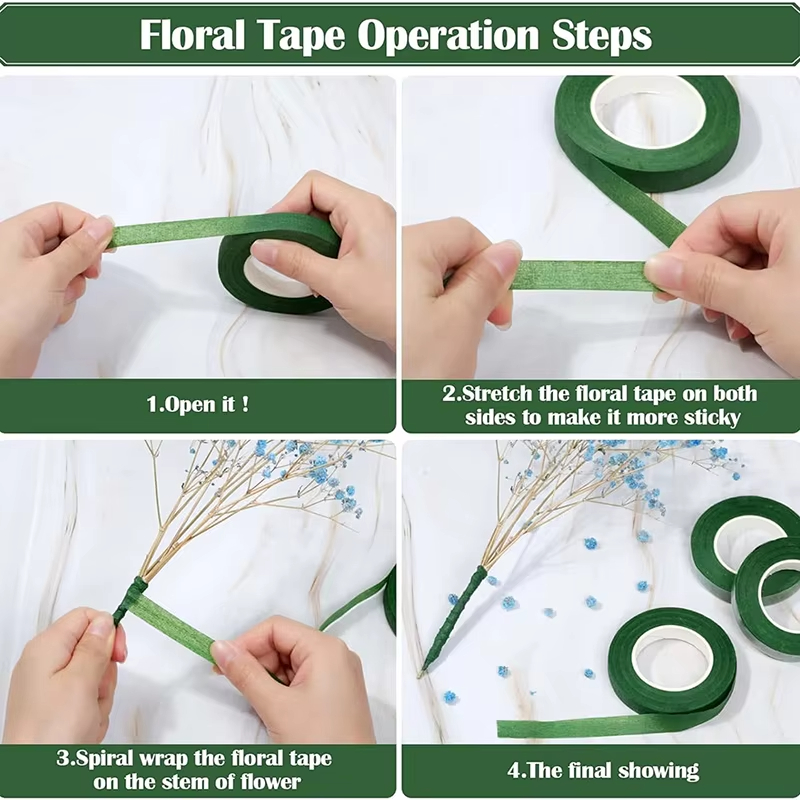 شريط زهور أخضر بطول 20 ياردة،  - مراجعة Wedding Floral Supply وسعره