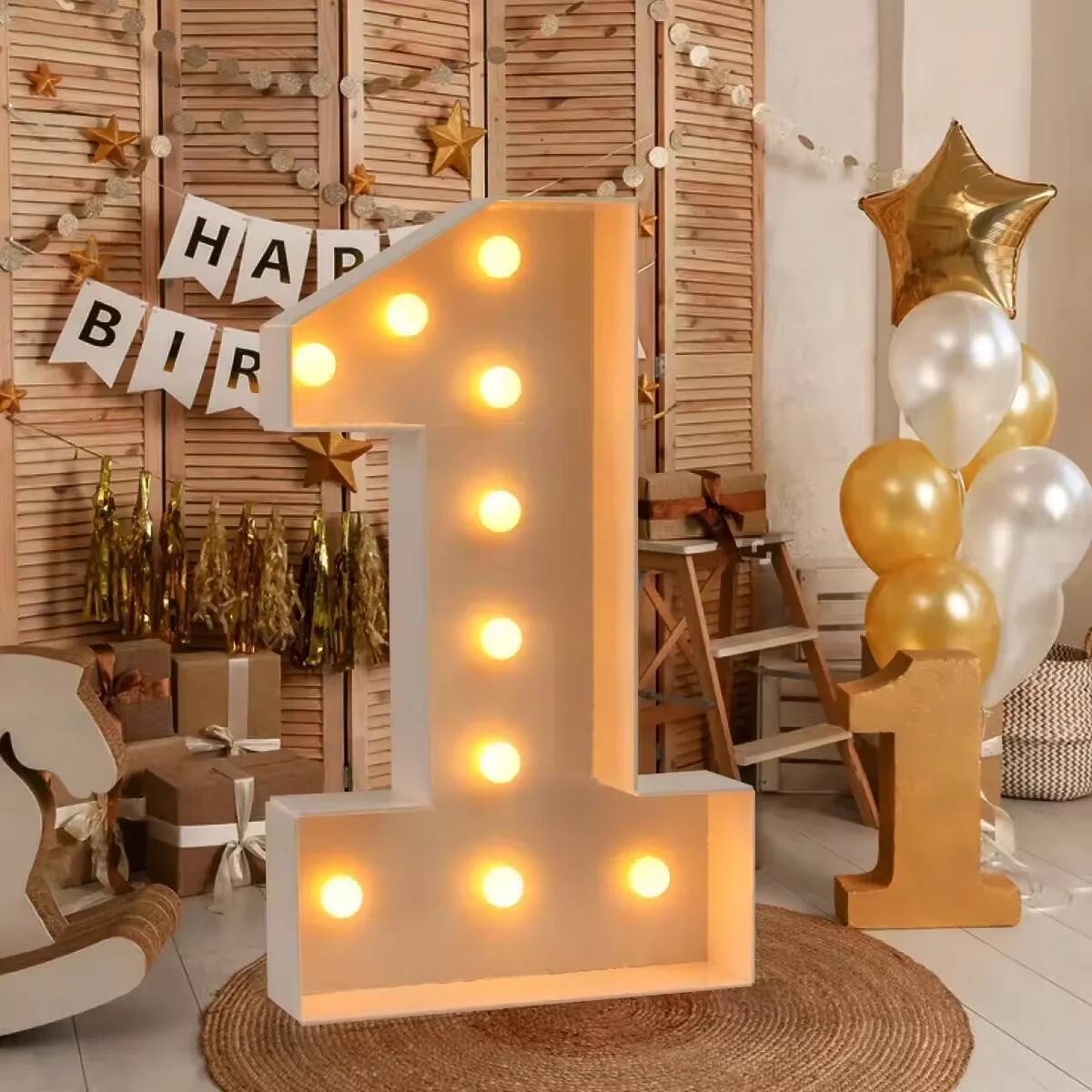 أرقام ضوئية عملاقة LED لحفلات  - مراجعة Confetti Balloon Set وسعره