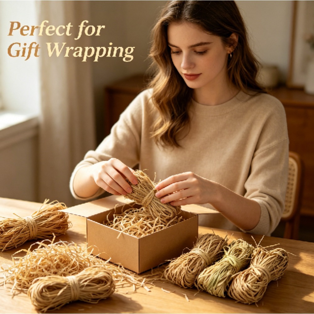 حشوة رافيا طبيعية عتيقة الطراز - مراجعة Wedding Floral Supply وسعره
