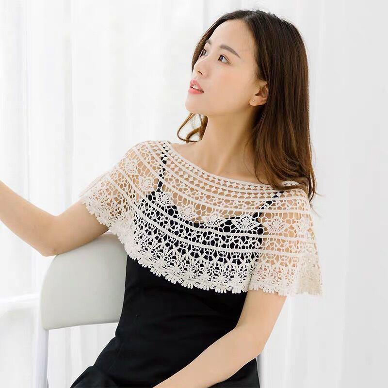 شال نسائي محبوك مفرغ، غطاء للج - مراجعة Wedding Dress Supply وسعره