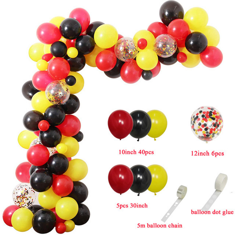 أحمر أسود أصفر بالون جارلاند ق - مراجعة Wedding Day Supply Kit وسعره